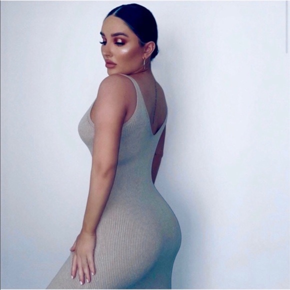 Zara Hot Gray Ribbed Knit Dress NWT - Picture 4 of 16